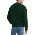 thumbnail image 2 of Sleepdown Men's Crewneck Sweatshirt, Soft Midweight Long Sleeve Fleece Sweatshirt for Men, Basic Pullover Mens Sweatshirt - Large, Forest Green, 2 of 4