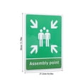 thumbnail image 2 of STRANDCHIC 5Pcs Clear Direction PVC Emergency Assembly Point Decal Self Adhesive Safety Sign Light Green, 2 of 6