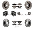 thumbnail image 1 of Transit Auto Front Rear Wheel Hub Bearings Assembly Disc Brake Rotors and Semi-Metallic Pads Kit (10Pc) for Car Ford Focus Without Active Park Assist - Left Right Side (Driver Passenger) KBB-106380, 1 of 2