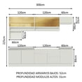 thumbnail image 3 of Cocina Integral 300 cm Blanco Verona Madesa 01, 3 of 5