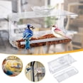 thumbnail image 2 of HLONK Window Bird Feeder with Large Viewing  includes Non-Marking Self-Adhesive Suction Cups  for Outside Transparent Bird House Viewing  Wild Bird Watching Garden Decor for Kids  Dad & M, 2 of 8