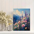 thumbnail image 2 of Qisvanset 12x16 Inch Pastel Wildflower Meadow Canvas Wall Art, Impressionist Spring Landscape Relaxing Home Decor, 2 of 8