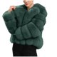 thumbnail image 2 of Chaquetas y abrigos casuales de manga larga sin capucha para mujer, de talla grande, de invierno, cálidos, holgados, con cuello alto, de felpa y pelo, de poliéster., 2 of 5