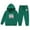 Dark Green, variant on Hwmodou Toddler Girls Outfit Sets Kids 2025 New Year Printing Middle And Large Long Sleeved Letter Print Hooded Top Sweater Pants Set,2-Piece,Size 2-13Y