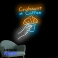 thumbnail image 2 of Handmadetneonsign Croissant & Coffee Neon Sign, Breakfast Led Sign, Kitchen Wall Art Decor, Cafe Shop Wall Decor 77522, 2 of 5
