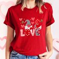 thumbnail image 2 of mihongmao Valentine Graphic T Shirts for Women Short-sleeved Crew-neck Pullover Casual Valentine's Day Red L, 2 of 7
