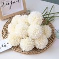 thumbnail image 1 of Ramo de flores artificiales con forma de bola de crisantemo, 10 unidades, regalo para personas importantes, gloriosa moral para el hogar y la boda, 1 of 6