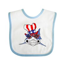 Inktastic 4th of July Patriot Shark Boys or Girls Baby Bib