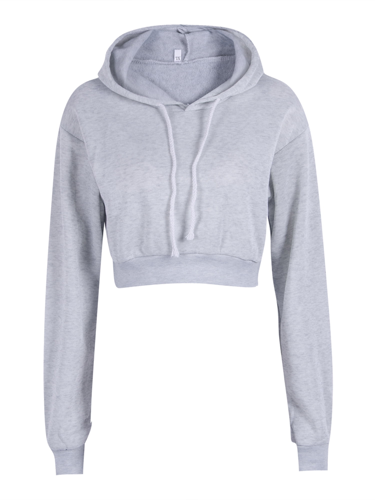 plain cropped hoodie