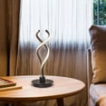 thumbnail image 5 of Mkyiongou Modern LED Spiral Table Lamp Bedside Desk Curved Light Room Decoration Black, 5 of 11