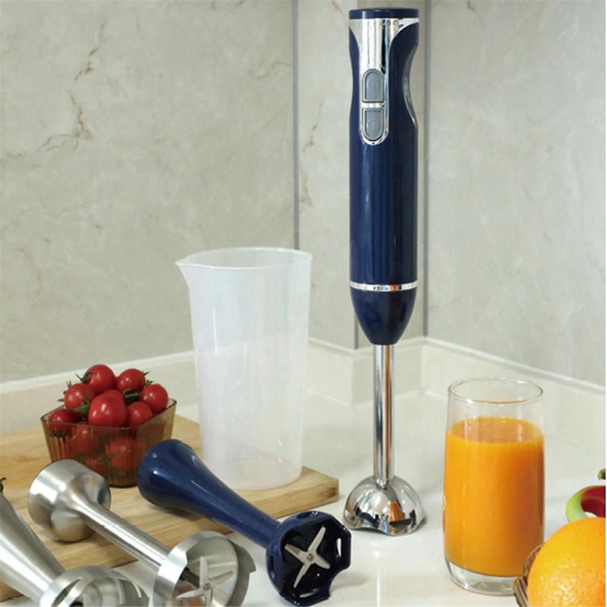 Immersion Stick Hand Blender With Stainless Steel Shaft & Blades Powerful Ice Crushing Handheld Mix