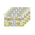 thumbnail image 4 of MKHERT Watercolor Country Life Village House Bicycle and Flowers Placemats Table Mats for Dining Room Kitchen Table Decoration 12x18 inch,Set of 4, 4 of 4