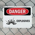 thumbnail image 5 of (2 Pack) Explosives OSHA Danger Sign 24 Inch X 18 Inch Indoor / Outdoor Rust-Free Aluminum Metal Signs for Workplace, Workshop, and Construction Site, Made in the USA, 5 of 8