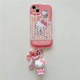 thumbnail image 1 of Hola funda de teléfono para Iphone XR 11 12 13 14 Pro Max encantadora caricatura 3D Kitty Cat Kuromi Melody diseño TPU cubierta de teléfono móvil, 1 of 4