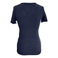 thumbnail image 5 of Short Sleeve Shirts for Women V-Neck Solid Color Y2K Loose Basic Tops Casual Summer Spring Tee, 5 of 5