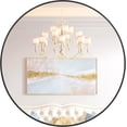 thumbnail image 2 of 18-pulgada round metal frame mirror para bathroom, dormitorio, o entrada - golden, con easy mounting hardware, 2 of 7