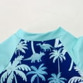 thumbnail image 7 of Cowsor Baby Boys One Piece Swimsuit Cute Print Half Placket Design with Swim Cap Quick Dry UV Protection Swimwear for Summer Beach Pool Fun, 7 of 7