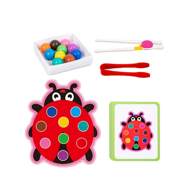 Rompecabezas de cuentas de oruga,Juego de cuentas de tablero de clavijas de madera Rainbow Clip,Juego de mesa Montessori para clasificar juguetes,rompecabezas de cuentas,Juego de Contar Estilo E