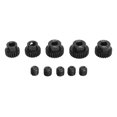 thumbnail image 2 of RC Motor Pinion Gear, 48DP Pinion Gear Set Screw Installation Black Heat Treatment Process Low Noise 5 Tooth Counts  For RC Car Motor, 2 of 8