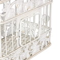thumbnail image 6 of DecMode Indoor Outdoor Hinged Top White Metal Birdcage with Latch Lock Closure and Hanging Hook, Set of 2, 6 of 10
