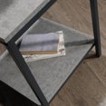 thumbnail image 6 of Curiod Square Metal Frame End Table, Faux Concrete Finish, 6 of 9