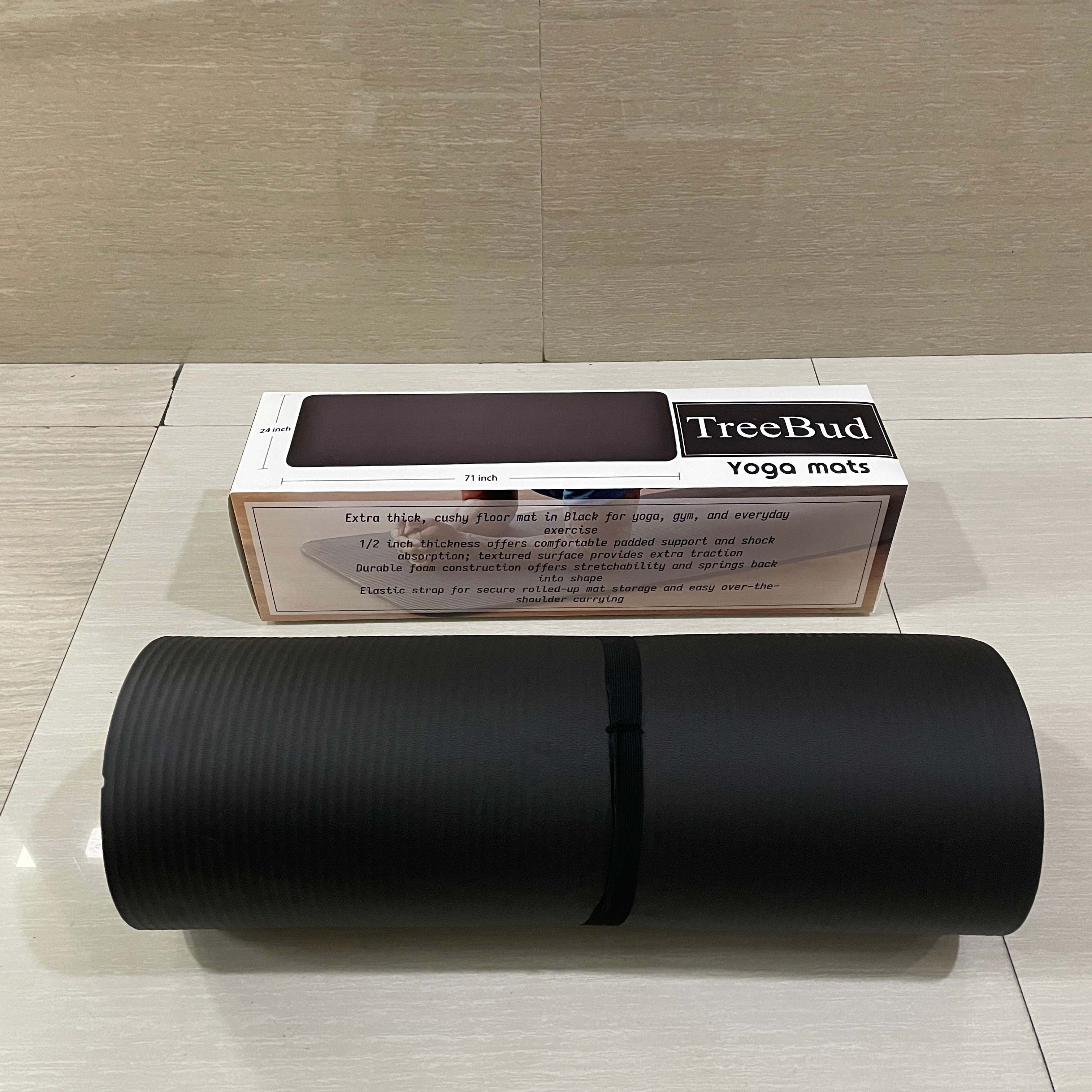 TreeBud Yoga mats,1/2 Inch Extra Thick Exercise Yoga Mat