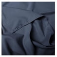 thumbnail image 3 of 2-Pack Full Size Flat Sheets Only, 80" x 94" Oversized Top Sheet Stays Tucked on Deep Pockets, Set of 2 Flat Bed Sheets, Dark Blue, 3 of 6