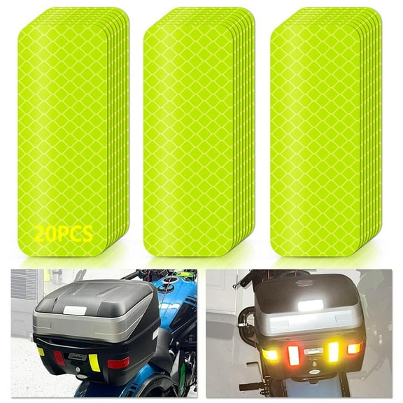 Tutuviw 20Pcs Reflective Stickers,Warning Bright Reflective Stickers Stick-on Car High Visibility Reflector Sticker,Waterproof Reflective Tape for Vehicle Bicycles Mailboxes Helmets, 1 x 3"