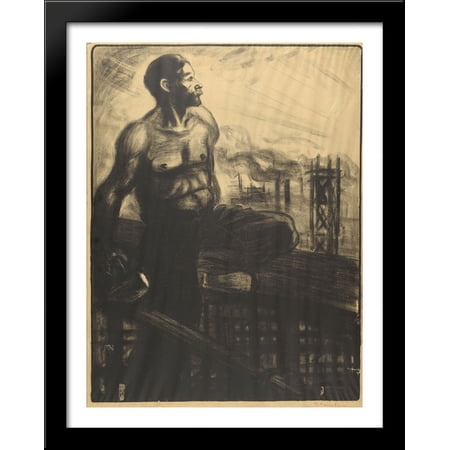Exposition de Peintures - Dessins et Gravures 28x36 Large Black Wood Framed Print Art by Theophile Steinlen