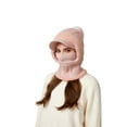 thumbnail image 6 of Eespoir 3 In 1 Knitting Hat With Scarf And Mask, Fleece Lined Balaclava, Winter Face Cover Hood, For Skiing, Snowboarding, Motorcycling, Cold Weather Outdoor Work(E), 6 of 7