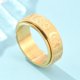 thumbnail image 1 of Star & Moon & Sun Stainless Steel Rotatable Finger Ring Fidget Spinner Ring for Calming Worry Meditation Golden US Size 8 1/2(18.5mm), 1 of 4