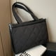thumbnail image 2 of Bolso de mano de lona para mujer, bolsos de viaje portátiles simples e informales (negro), 2 of 3