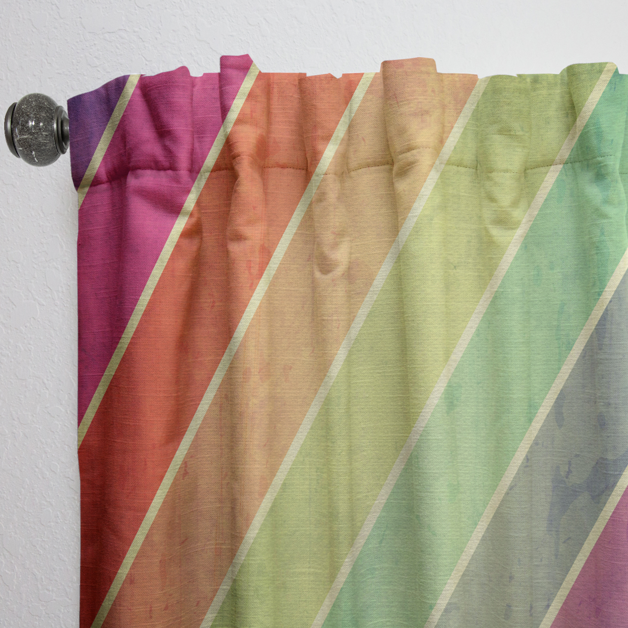 Designart 'Retro Geometrical Design IV' Mid-Century Modern Curtain Panel