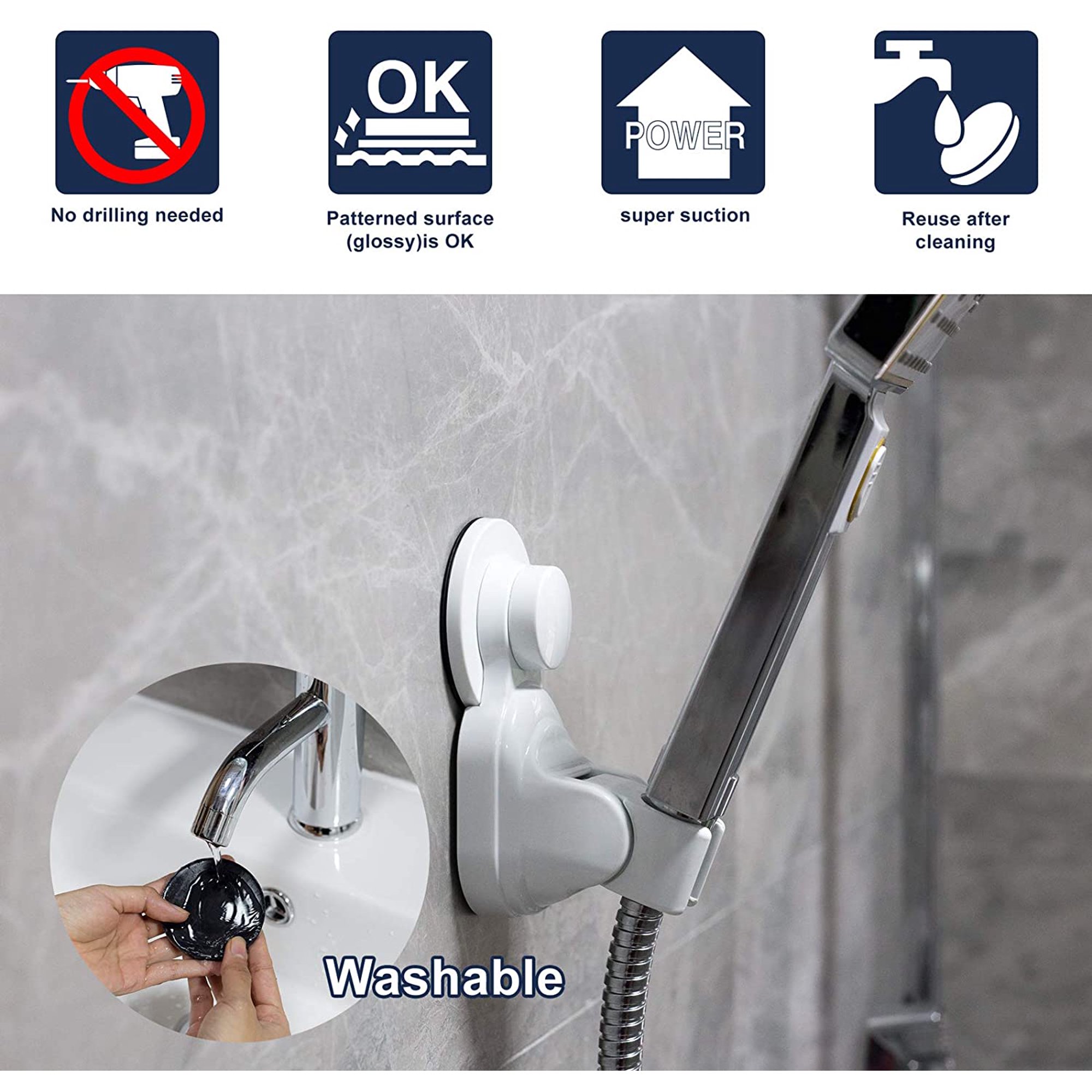 Support Douche Sans Percage Support De Douche Universel Réglable