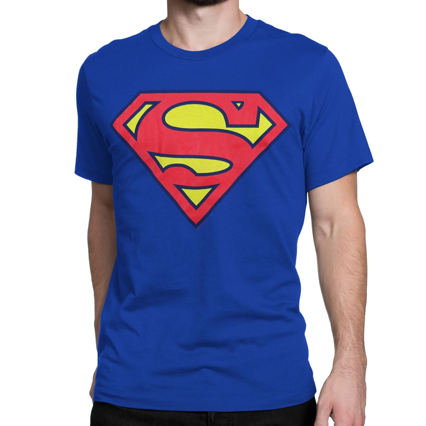 Superman Tssuproyalxxxxl Superman Royal Blue T Shirt 4xl Multicolour