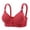 Red, variant on Aofany Wirefree Bras for Women, Plus Size Front Closure Printed Bra Wirefreee Extra-Elastic Bra Adjustable Shoulder Straps Everyday Bras 36B/C-46B/C