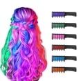thumbnail image 1 of New Hair Chalk Comb Temporary Bright Hair Color Dye for Girls Kids, Washable Hair Chalk for Girls Age 4 5 6 7 8 9 10 New Year Birthday Party DIY Children's Day, Christmas Ofspeizc WRQX-355, 1 of 7