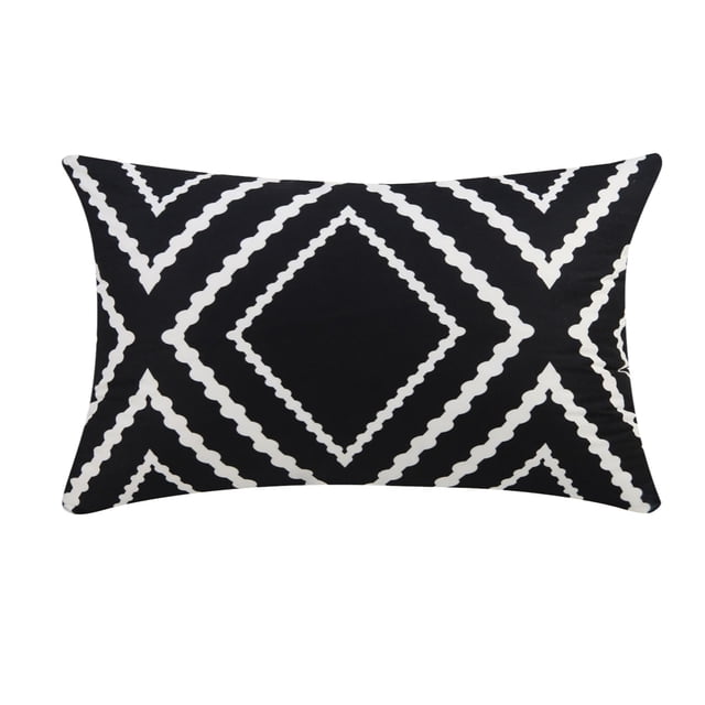Housse Décorative à Double Impression pour Coussin de Canapé d'Extérieur, Lavable à la Machine, Résistante à l'Huile