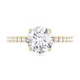 thumbnail image 4 of Rosec Jewels Lab Grown Diamond Engagement Ring with Side Stones - 8 mm - 2 Carat - Ef-Vs Quality Diamond Circle Ring, 10K Yellow Gold, US 4.00, 4 of 8