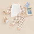 thumbnail image 7 of KYAIGUO Newborn Girls Boys Pullover Sweatshirt 2 PCS Suit Spring 3 6 9 12 18 24m Fall Infant Clothes Cozy Cotton Clothe Set, 7 of 7