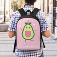 thumbnail image 5 of Salouo Cute Avocado Print Travel Laptop Backpack,17Inch Casual Bag with Side Pockets for Men & Women Stylish Daypack for Weekender/Business/Hiking-One Size, 5 of 6