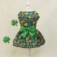 thumbnail image 2 of St Patrick's Day Dog Cute Summer Dress and Skirt Outfit for Small Medium Dogs Pet Apparel Supplies St Patrick's Day Decorations, 2 of 6