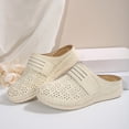 thumbnail image 5 of Dakaela Clogs for Women Comfortable Slip on Mules Shoes Arch Support Closed Toe Sandals Backless Summer Casual Walking Slides White 7.5, 5 of 9