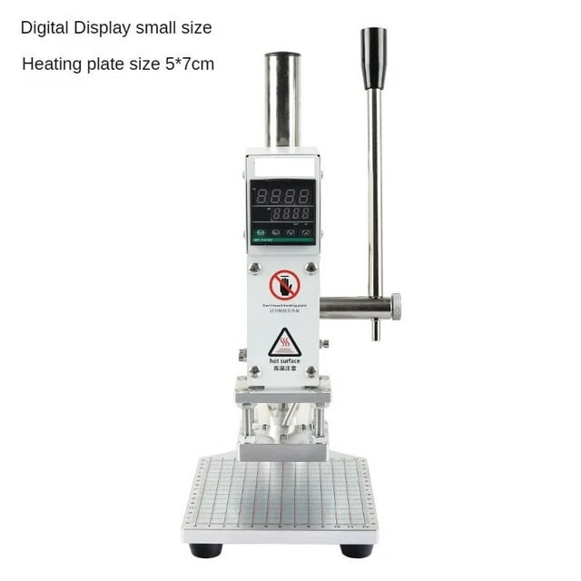 Digital Manual Hot Foil Stamping Machine Wood Leather Paper Marking Press Embossing Bronzing Machine ,Fast-Drying Ink with Crisp Output