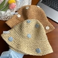 thumbnail image 2 of Grandest Birch Women Beach Straw Hat Hollow Out Flower Decor Sunshade Anti-UV Good Breathability Foldable Photo Prop Vacation Cap Lady Fisherman Hat ,Gift, 2 of 7