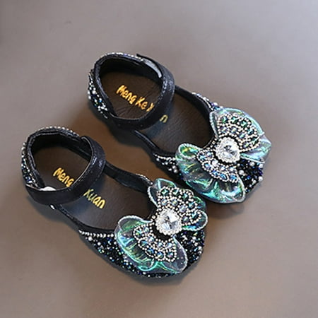 

Sunhillsgrace Fashion Autumn Toddler And Girls Casual Shoes Thick Sole Round Toe Buckle Dress Shoes