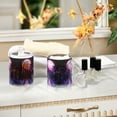 thumbnail image 4 of Yayeee 4 Pack Qtip Holder Bathroom Cotton Swab Canister with Lid Clear Dispenser Set, Pink Road, 4 of 6