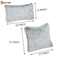 thumbnail image 4 of Spencer Soft Faux Fur Throw Pillow Covers Luxury Plush Shaggy Cushion Cover Case for Sofa Couch Bed Home Decorative (18" X 18",Pink), 4 of 8