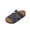 Blue, variant on HomeDM Womens Platform Open Toe Sandals Comfort Arch Support Footbed Summer Beach Slip On Slides, Black Size 5.5