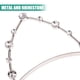 thumbnail image 2 of PTOOTP Diadema de diamantes de imitación con orejas de gato para fiesta de disfraces (plateada), 2 of 7